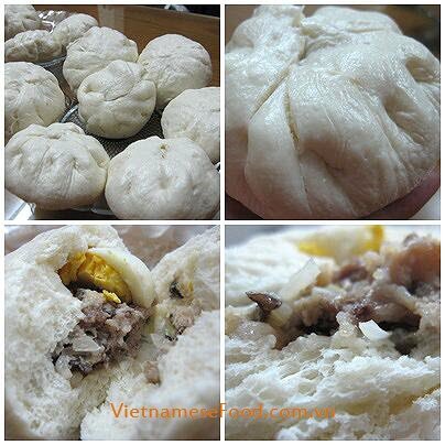 Vietnamese Dumplings with Pork Fillings Recipe (Bánh Bao Nhân Thịt)