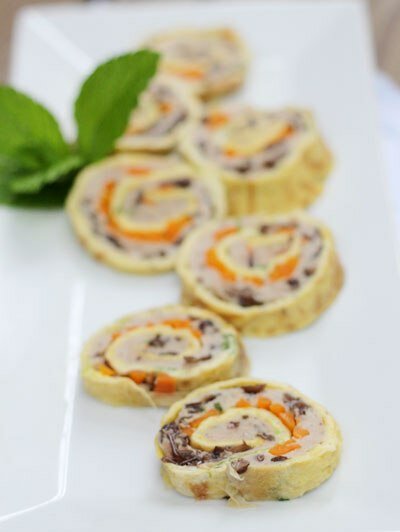 Rolled Egg in Three Colors Recipe (Trứng Cuộn Tam Sắc)