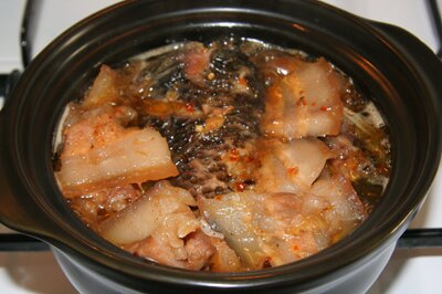 Caramelized Tilapia Fish with Pork Belly in Fish Sauce (Cá Rô Kho Thịt Ba Rọi)