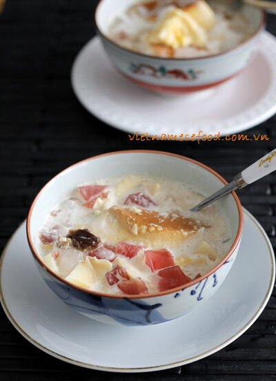 Mixture Caramel with Jelly and Coconut Milk Recipe (Chè Thạch Thập Cẩm)