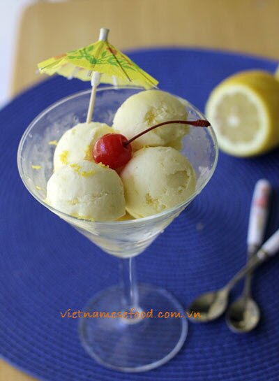 Lemon Ice-cream Recipe (Kem Chanh)